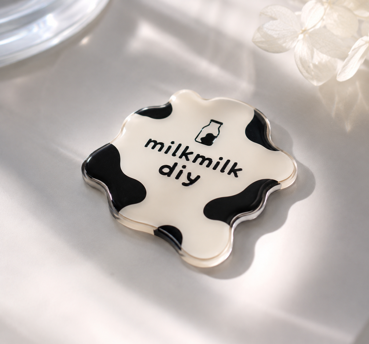 MILKMILK DIY cow-print acrylic accessory